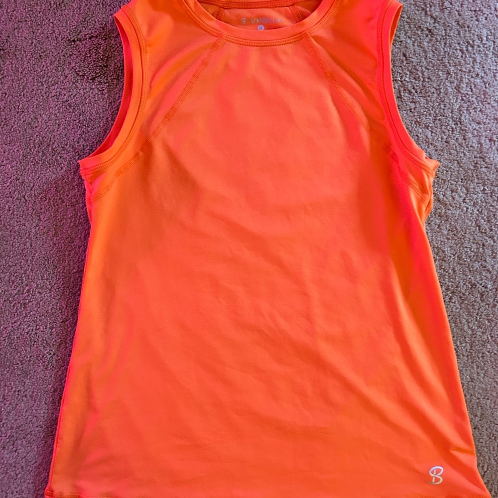 Bright Orange Sleeveless Top